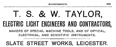 T.S. and W. Taylor, Wright's Directory of Leicestershire, 1887-1888