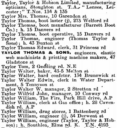 Kelly's Directory of Leicestershire & Rutland, 1916