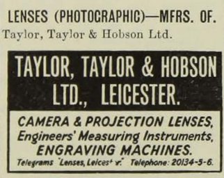 Taylor, Taylor and Hobson, 1954