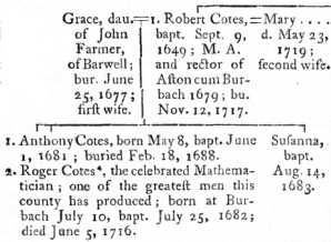 Cotes pedigree, Nichols Vol 4 Part 1 p35