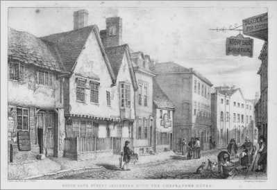 Flower's drawing of the Confrater's House.