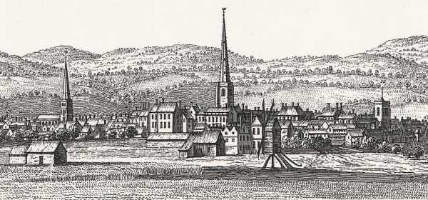 Engraving by Samuel and Nathaniel Buck of Leicester in 1743