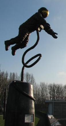 Statue commemorating astronaut Ed White.