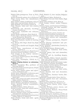 Page for Charles Popham, Melville and Cos Directory and Gazetteer of Leicestershire, 1854
