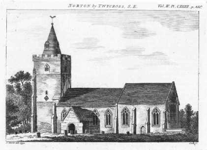 Norton-juxta-Twycross church in 1791.